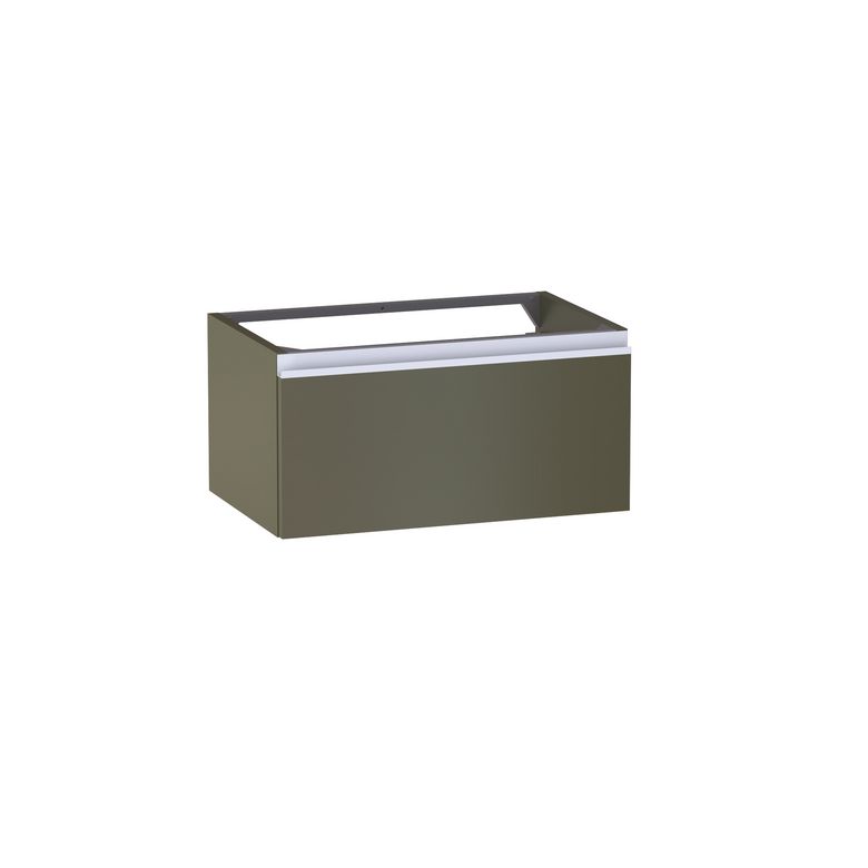 Meuble sous-vasque gain de place L.60 cm, 1 tiroir, décor uni FORMEO