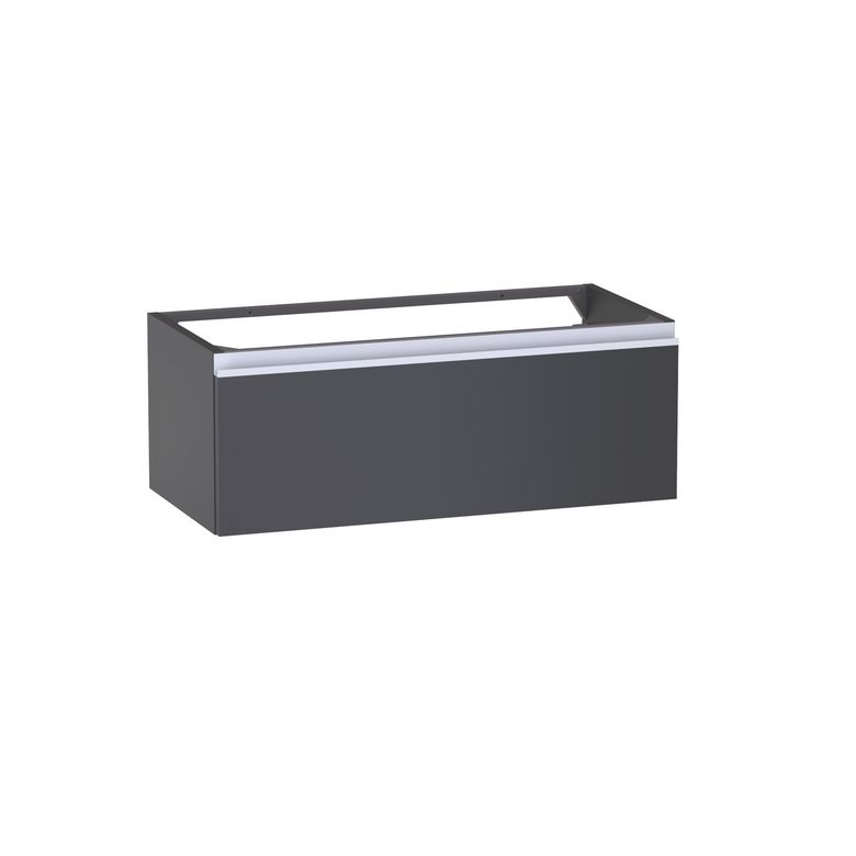 Meuble sous-vasque gain de place L.80 cm, 1 tiroir, décor uni FORMEO