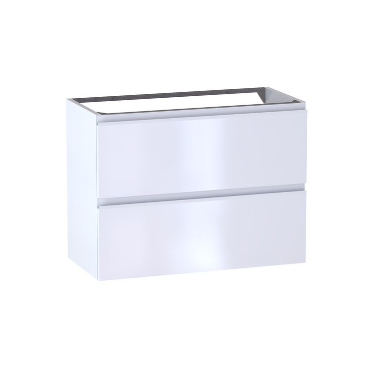 Meuble sous-vasque gain de place L.80 cm