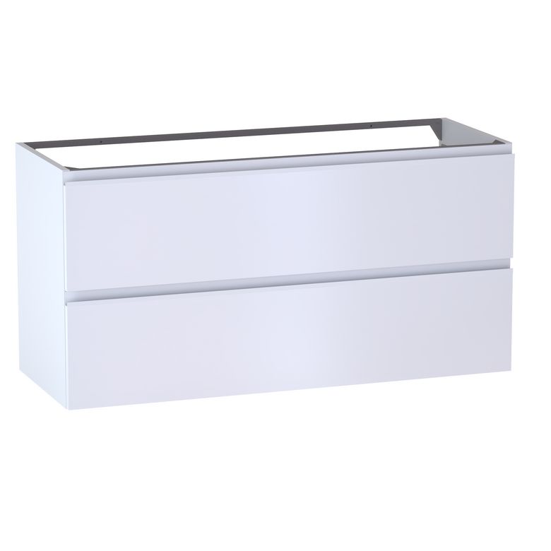 Meuble sous-vasque L.120 cm, 2 tiroirs, décor verni laqué FORMEO