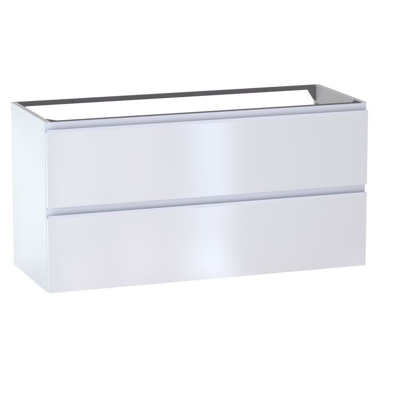 Meuble sous-vasque L.120 cm, 2 tiroirs, décor uni FORMEO