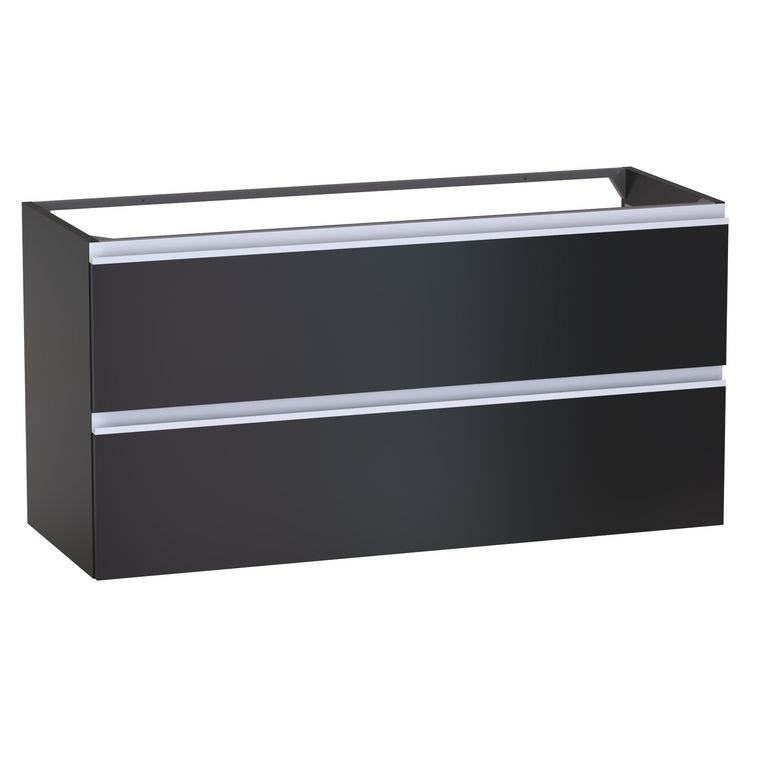 Meuble sous-vasque L.120 cm, 2 tiroirs, décor verni laqué FORMEO