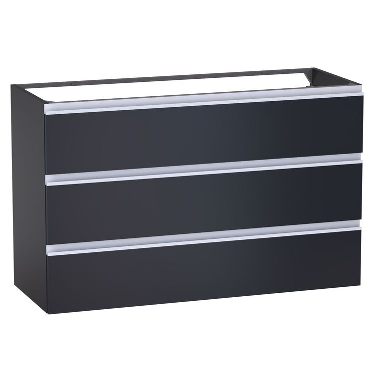 Meuble sous-vasque L.120 cm, 3 tiroirs, décor uni FORMEO