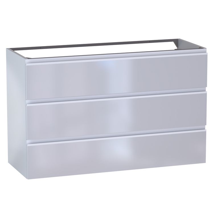 Meuble sous-vasque L.120 cm, 3 tiroirs, décor verni laqué FORMEO