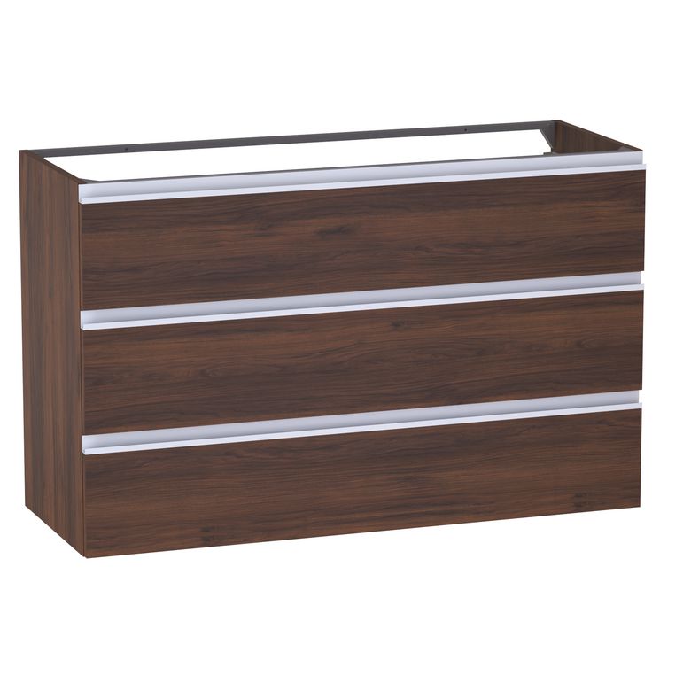 Meuble sous-vasque L.120 cm, 3 tiroirs, décor naturel FORMEO