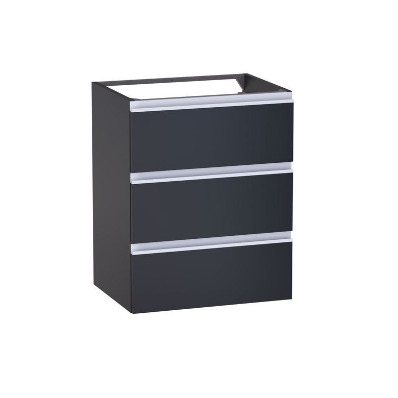 Meuble sous-vasque L.60 cm, 3 tiroirs, décor uni FORMEO