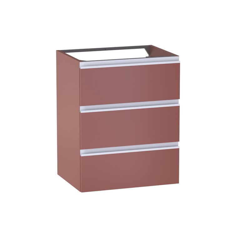 Meuble sous-vasque L.60 cm, 3 tiroirs, décor uni FORMEO