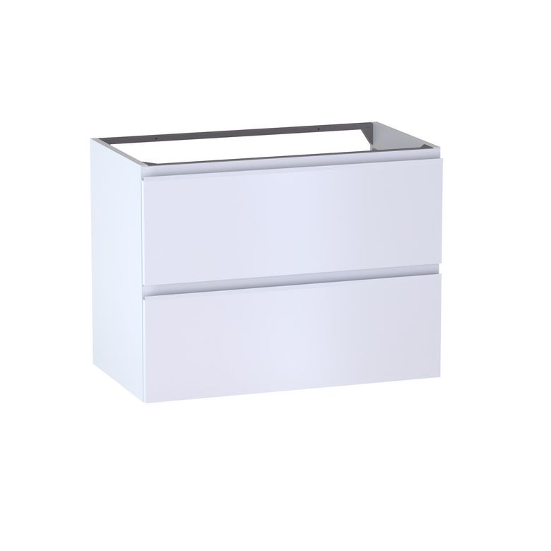 Meuble sous-vasque L.80 cm, 2 tiroirs, décor verni laqué FORMEO