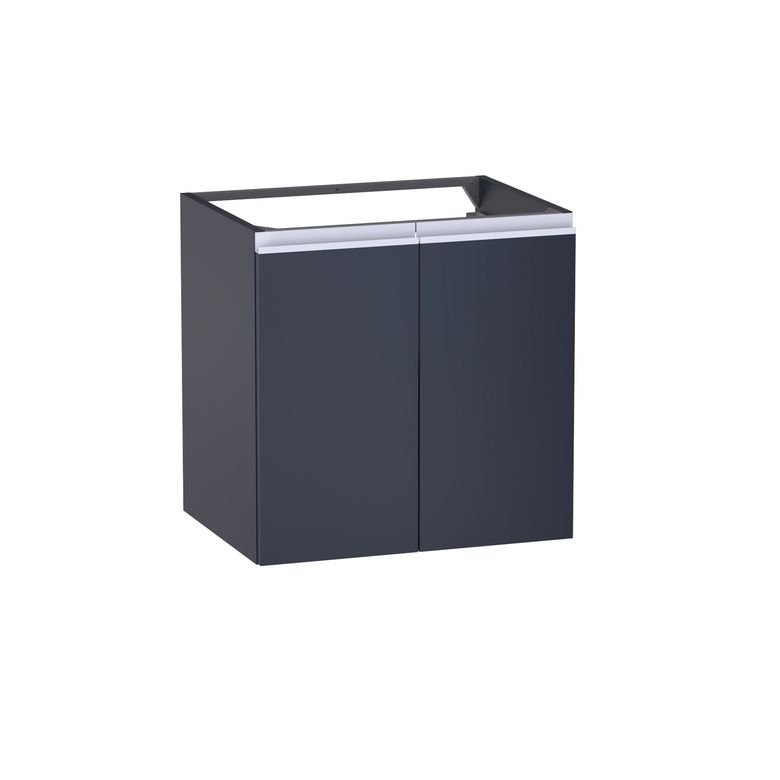 Meuble sous-vasque L.60 cm, 2 portes, décor verni laqué FORMEO