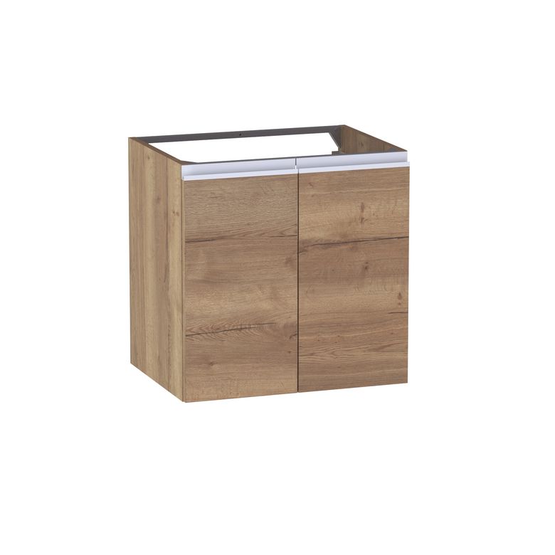 Meuble sous-vasque L.60 cm, 2 portes, décor naturel FORMEO