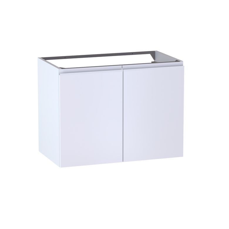 Meuble sous-vasque L.80 cm, 2 portes, décor verni laqué FORMEO