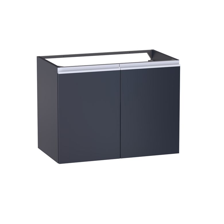 Meuble sous-vasque L.80 cm, 2 portes, décor verni laqué FORMEO
