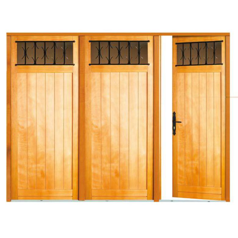 Porte de garage pliante LOUVECIENNES sans grille / sans béquille H.200 x l.240 Main Image