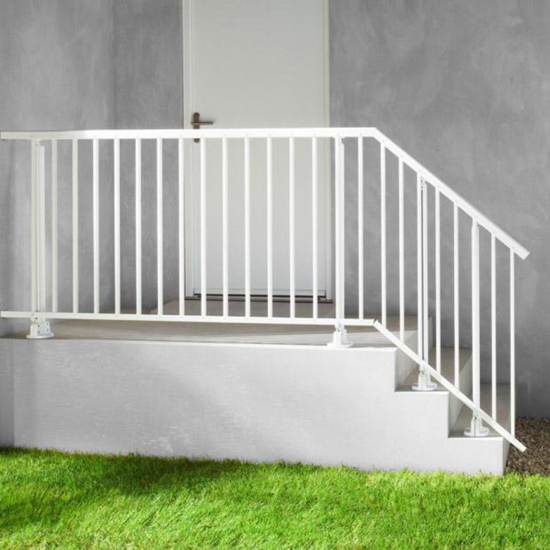 kit liaison droite main courante avec lisse pour balustrade aluminium Main Image