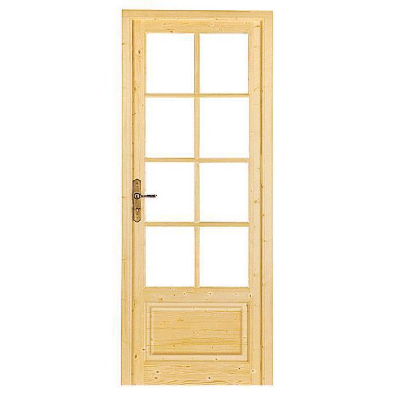 Bloc-porte TRADITION * Sapin massif Brut - Huisserie 72 - H.204 x l.63 D Main Image