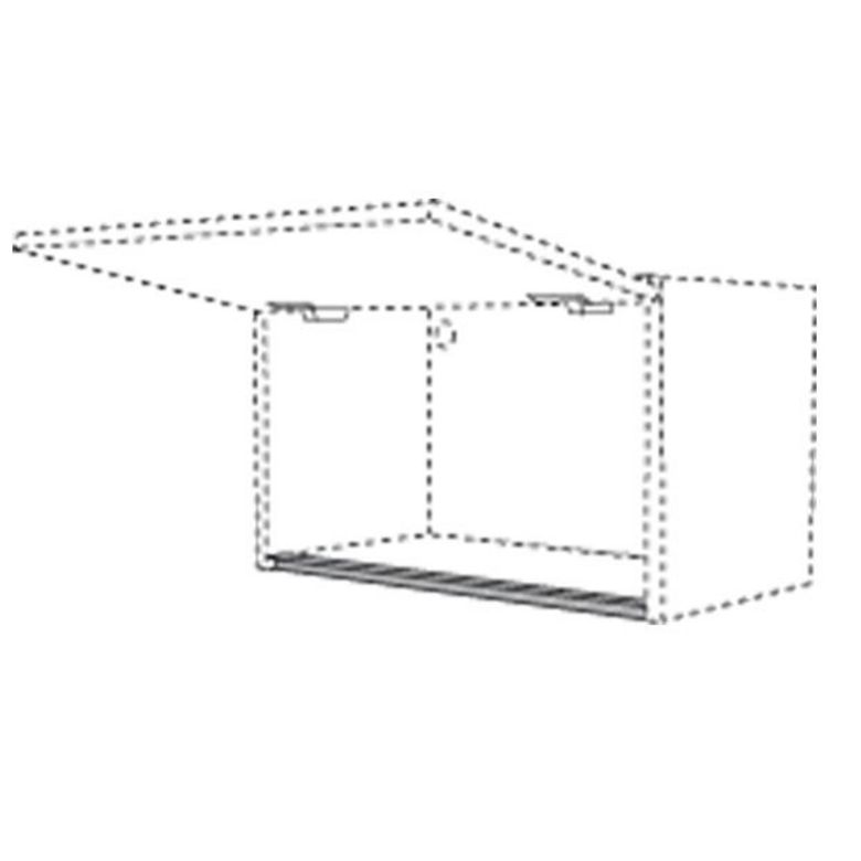 Profil alu prise de main pour meuble de cuisine abattant ZEN