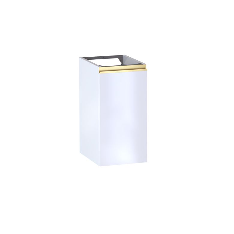 Meuble complément sous-vasque gain de place H.60 cm, 1 porte, décor verni laqué FORMEO