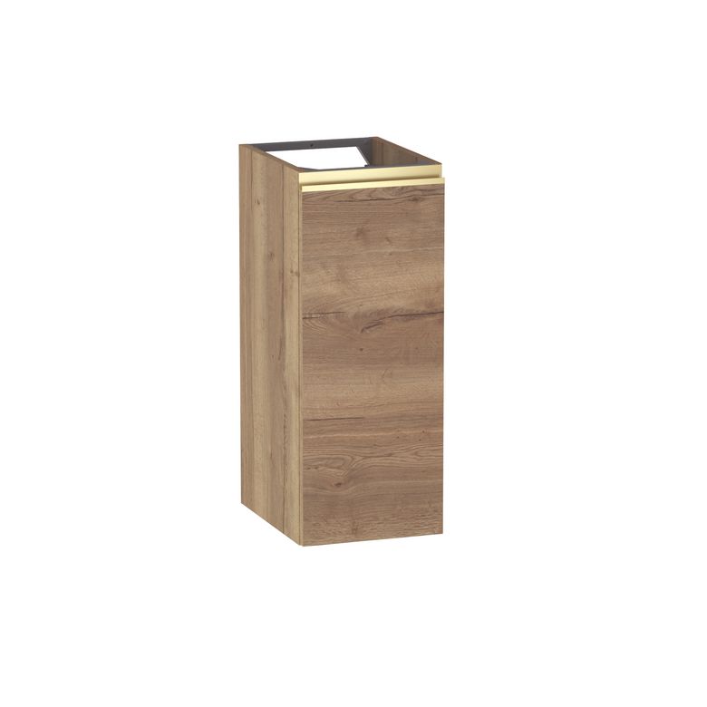Meuble complément sous-vasque gain de place H.75 cm, 1 porte, décor naturel FORMEO