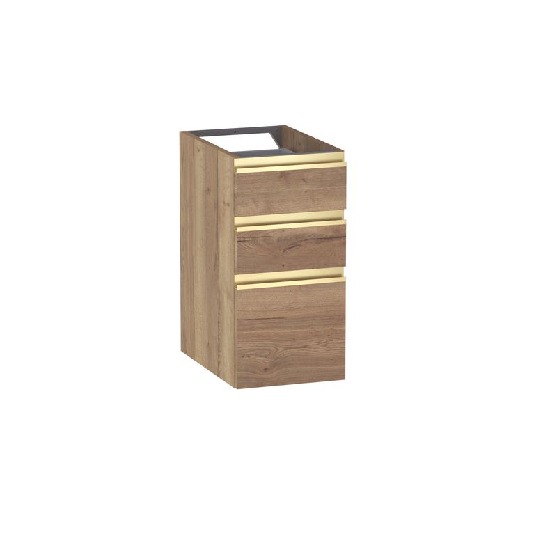 Meuble complément sous-vasque, 3 tiroirs, décor naturel FORMEO