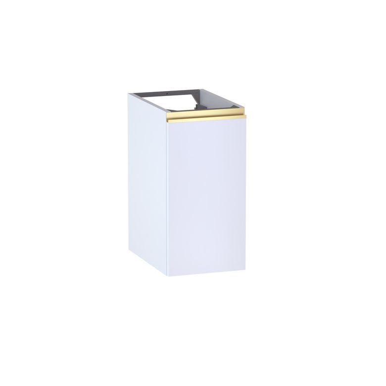 Meuble complément sous-vasque, H.60 cm, 1 porte, décor verni laqué FORMEO