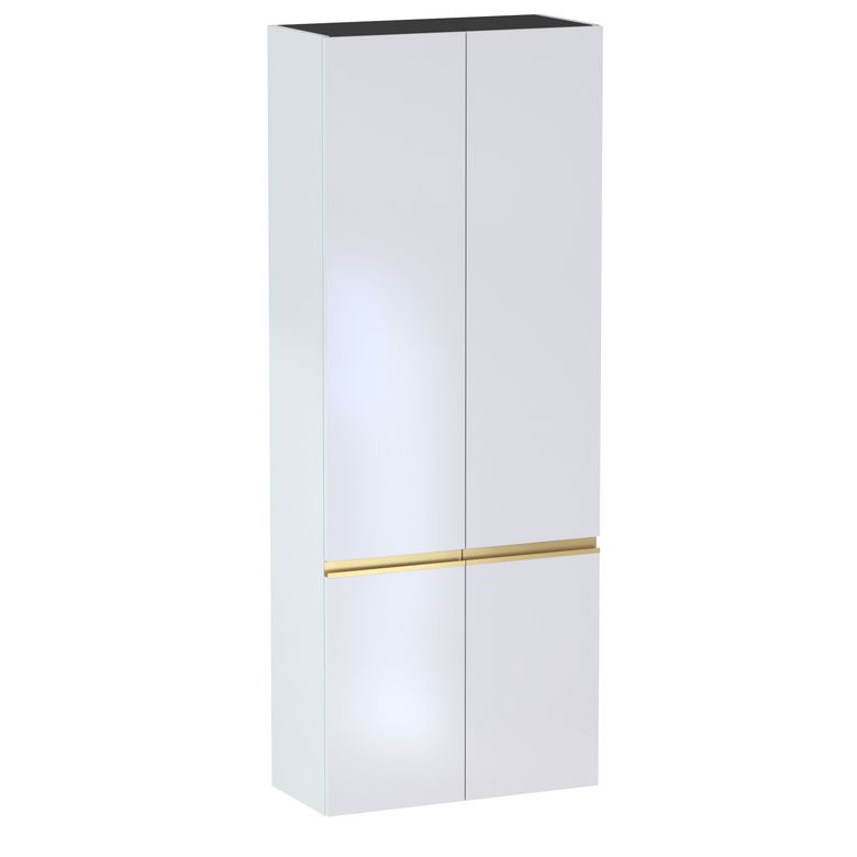 Colonne de salle de bains L.70 cm, 4 portes, décor uni FORMEO