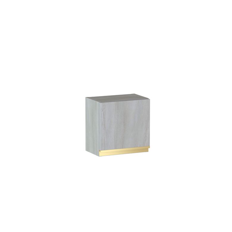 Meuble haut de salle de bains H.30 cm, 1 porte, décor naturel FORMEO