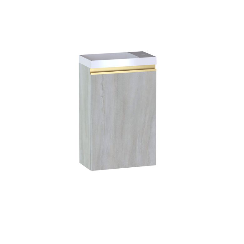 Meuble lave-mains L.40 cm, décor naturel FORMEO