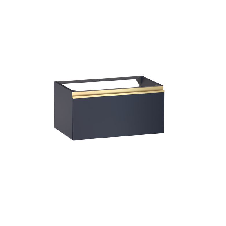 Meuble sous-vasque gain de place L.60 cm, 1 tiroir, décor verni laqué FORMEO