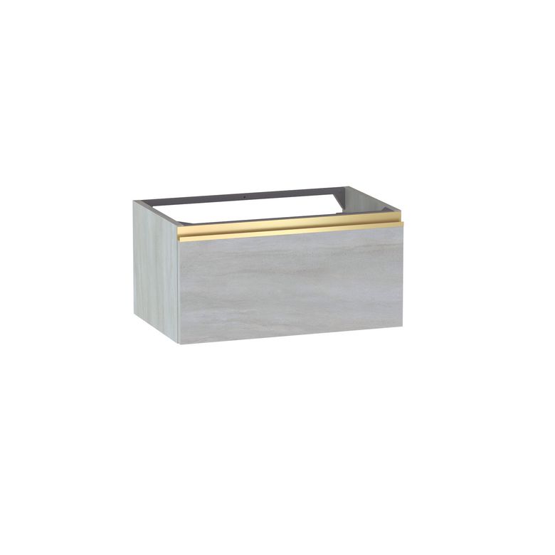 Meuble sous-vasque gain de place L.60 cm, 1 tiroir, décor naturel FORMEO