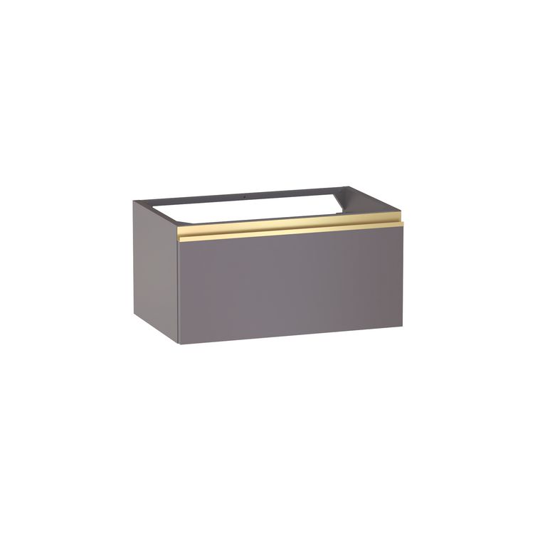 Meuble sous-vasque gain de place L.60 cm, 1 tiroir, décor verni laqué FORMEO