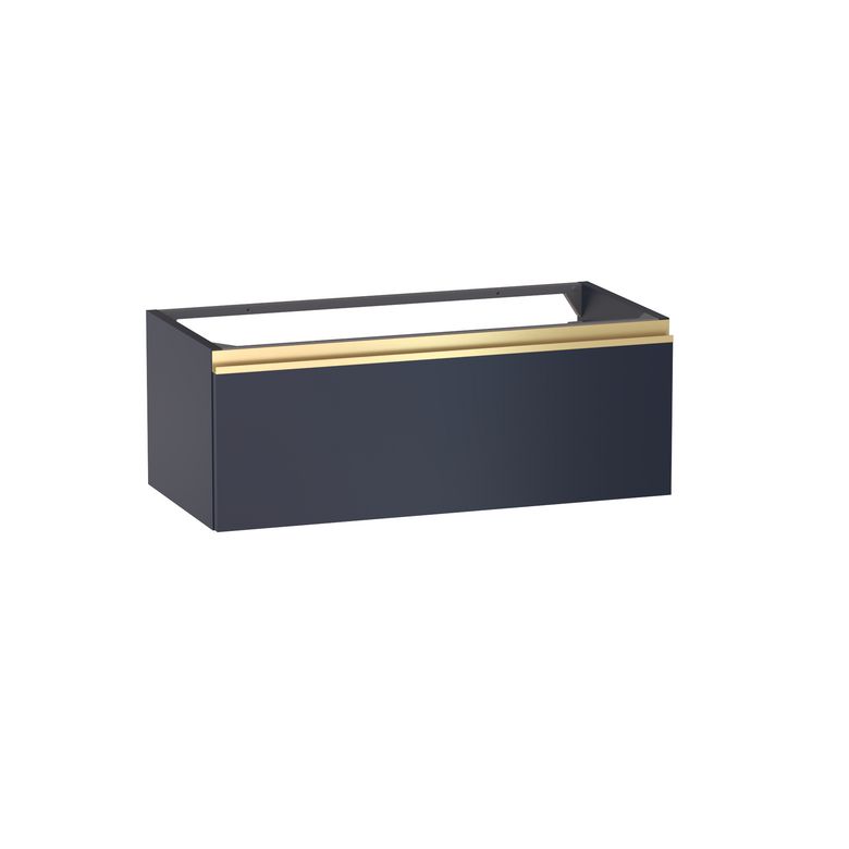 Meuble sous-vasque gain de place L.80 cm, 1 tiroir, décor verni laqué FORMEO