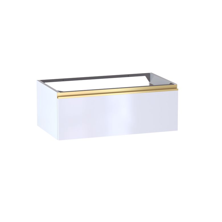 Meuble sous-vasque L.80 cm, 1 tiroir, décor verni laqué FORMEO