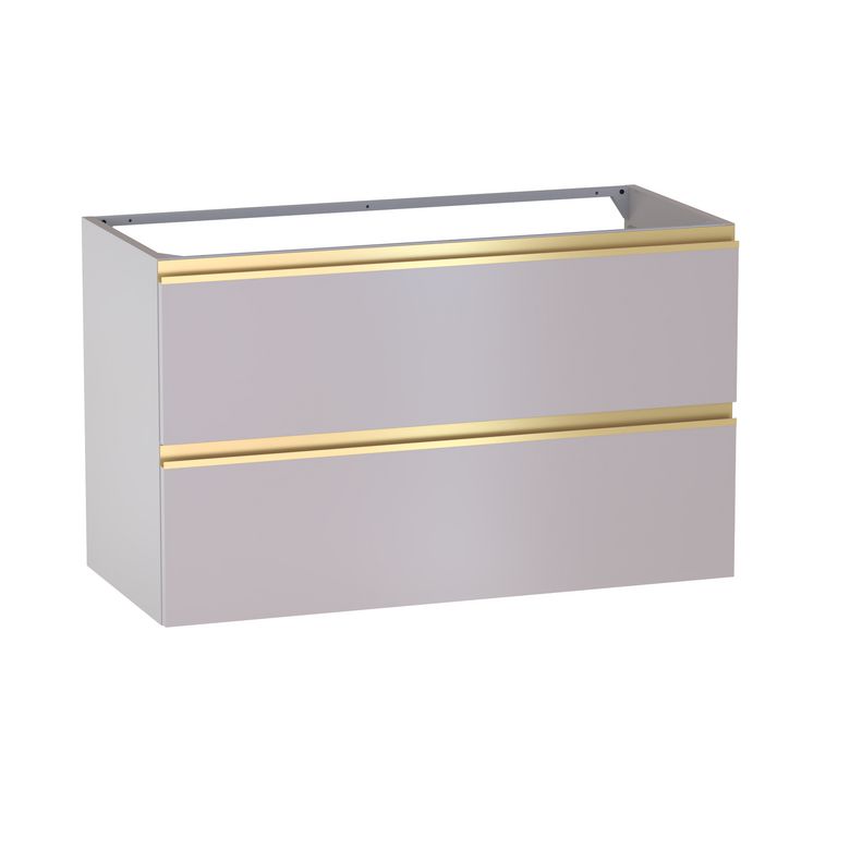 Meuble sous-vasque L.100 cm, 2 tiroirs, décor uni FORMEO