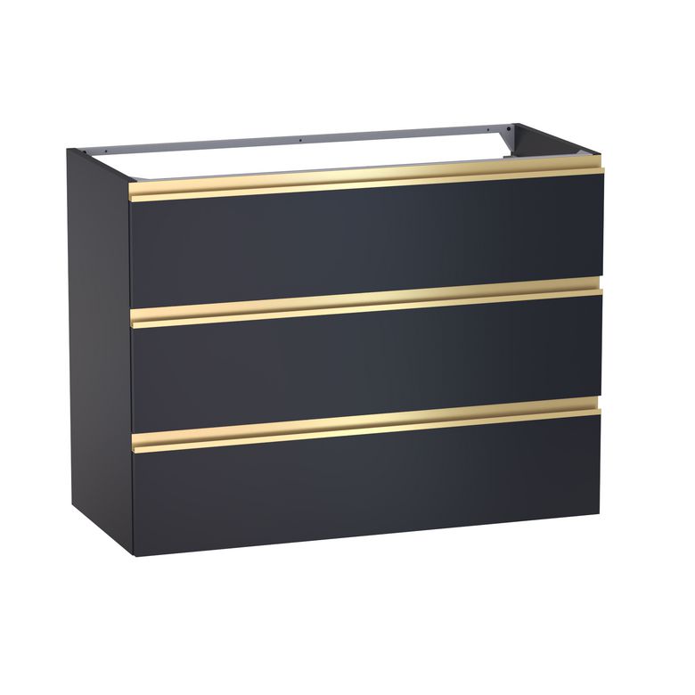 Meuble sous-vasque L.100 cm, 3 tiroirs, décor uni FORMEO