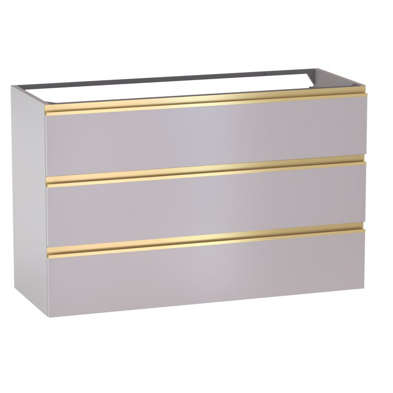 Meuble sous-vasque L.120 cm, 3 tiroirs, décor uni FORMEO