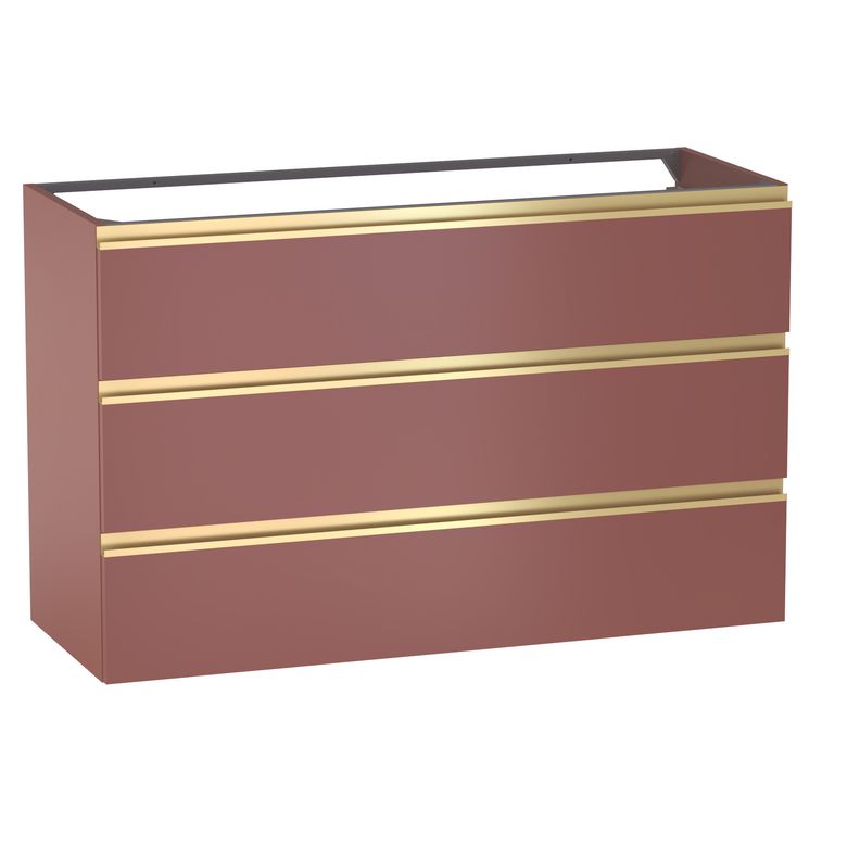 Meuble sous-vasque L.120 cm, 3 tiroirs, décor uni FORMEO