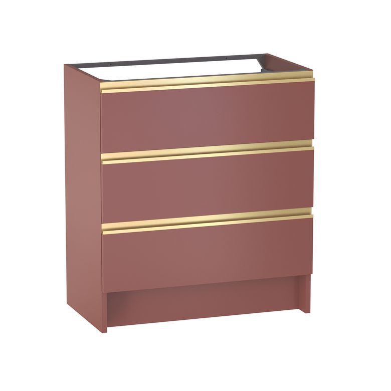 Meuble sous vasque reposant L.80 cm, 3 tiroirs, décor uni FORMEO