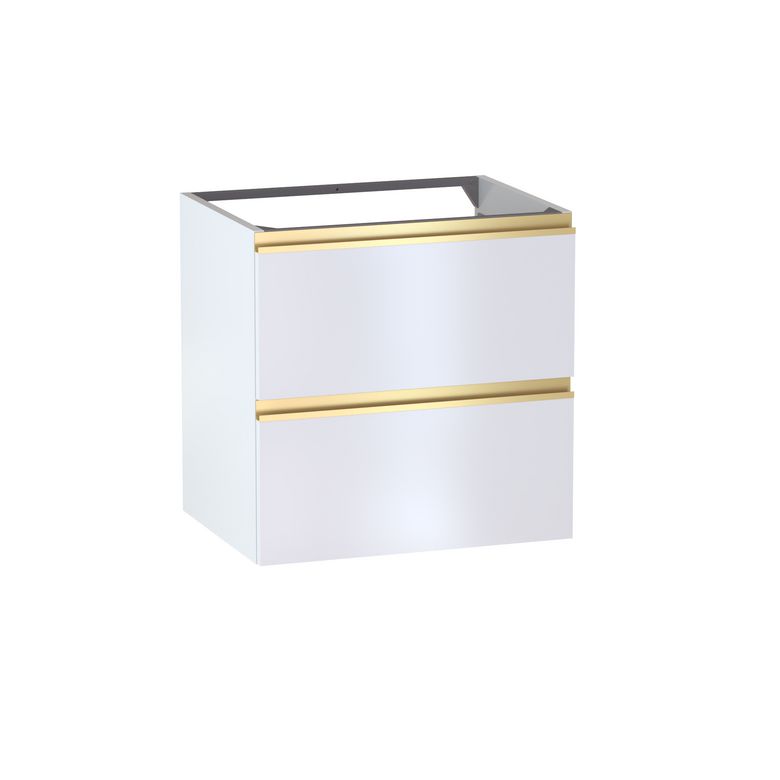 Meuble sous-vasque L.60 cm, 2 tiroirs, décor uni FORMEO