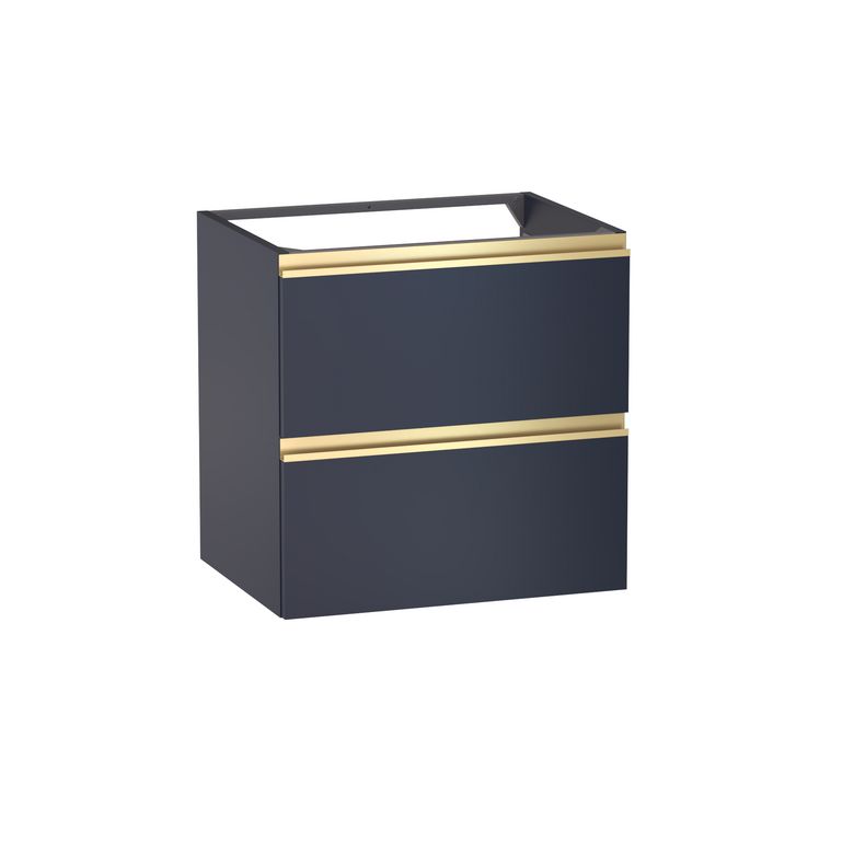 Meuble sous-vasque L.60 cm, 2 tiroirs, décor verni laqué FORMEO