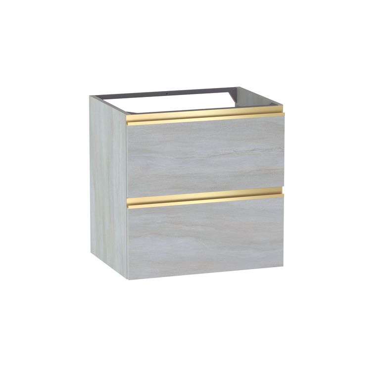 Meuble sous-vasque L.60 cm, 2 tiroirs, décor naturel FORMEO