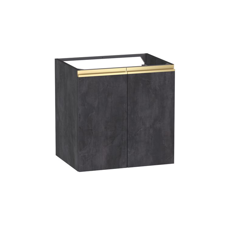 Meuble sous-vasque L.60 cm, 2 portes, décor naturel FORMEO