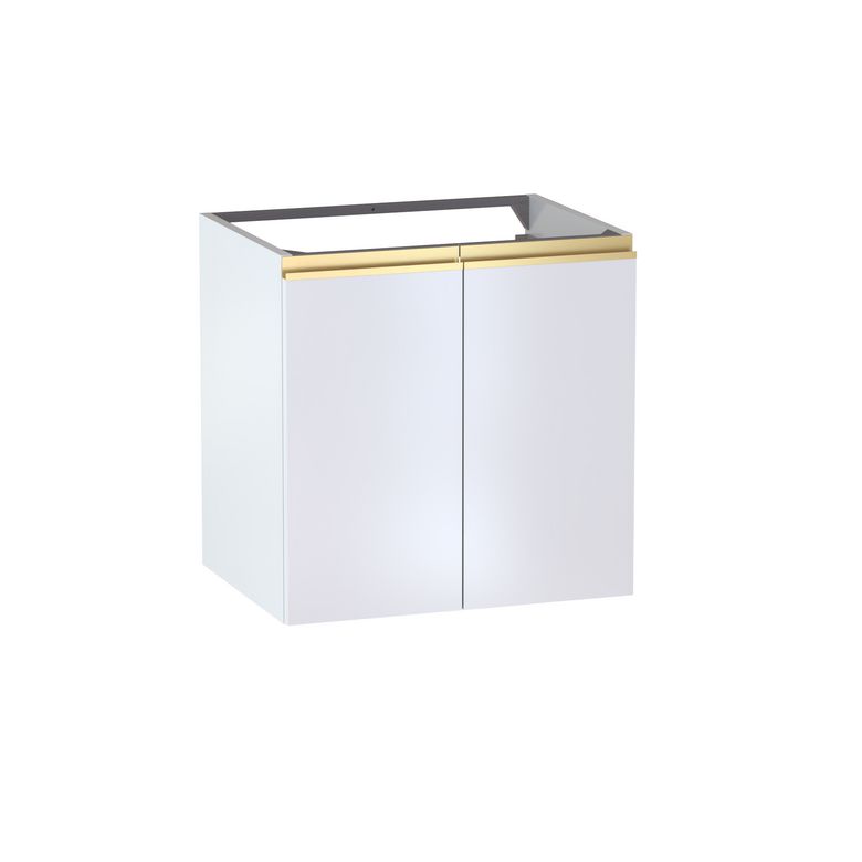 Meuble sous-vasque L.60 cm, 2 portes, décor uni FORMEO
