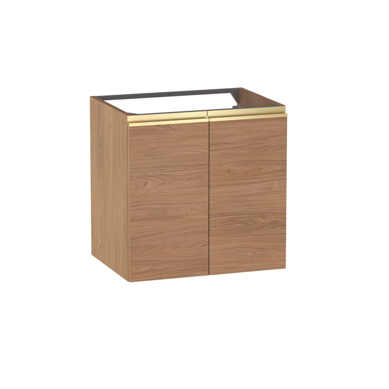 Meuble sous-vasque L.60 cm, 2 portes, décor naturel FORMEO