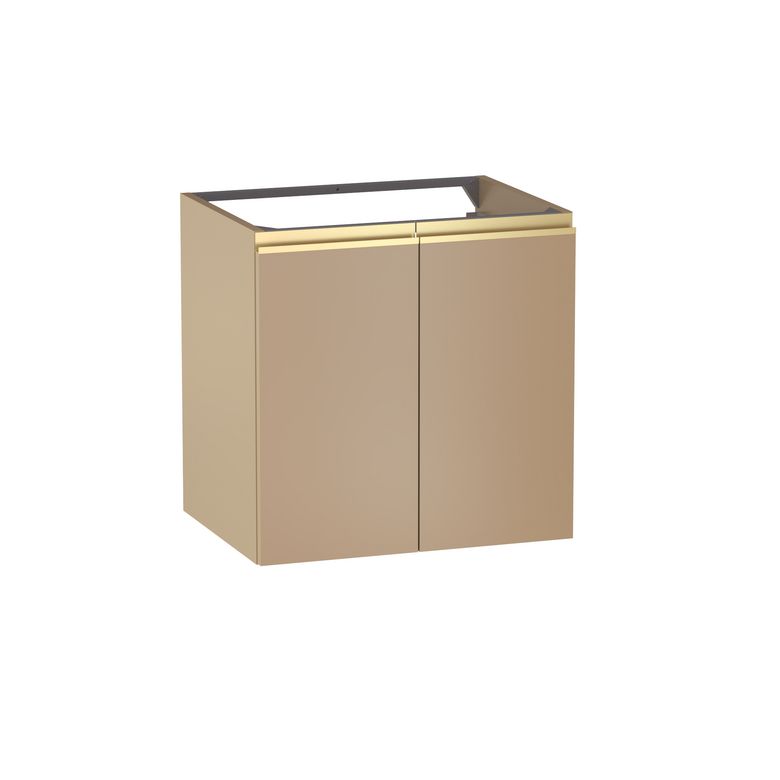 Meuble sous-vasque L.60 cm, 2 portes, décor verni laqué FORMEO