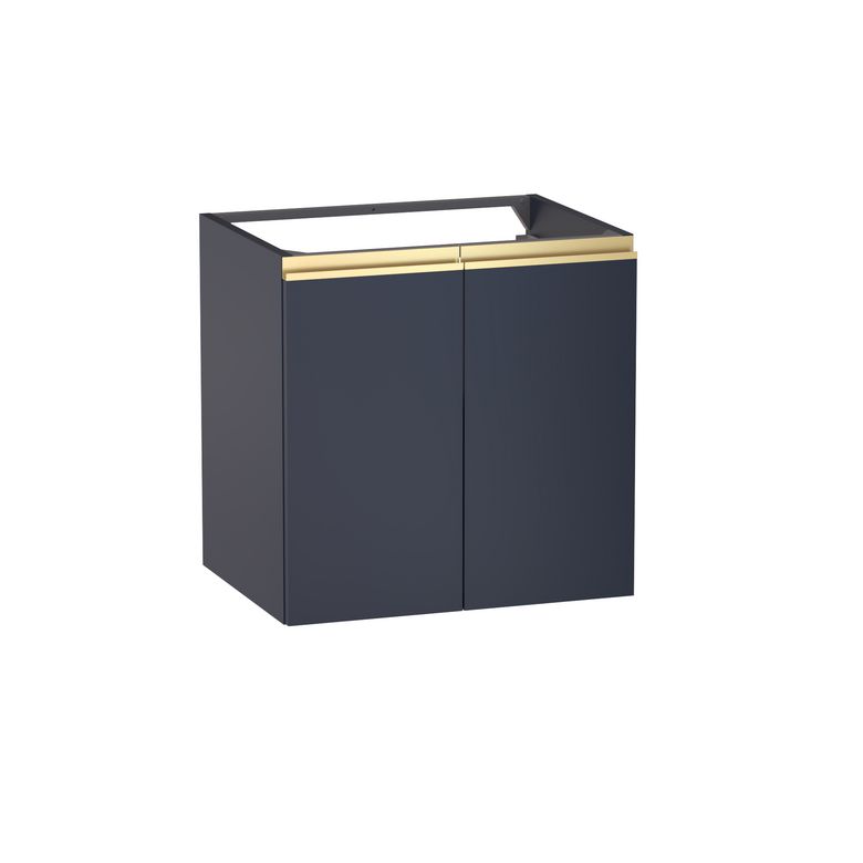 Meuble sous-vasque L.60 cm, 2 portes, décor verni laqué FORMEO