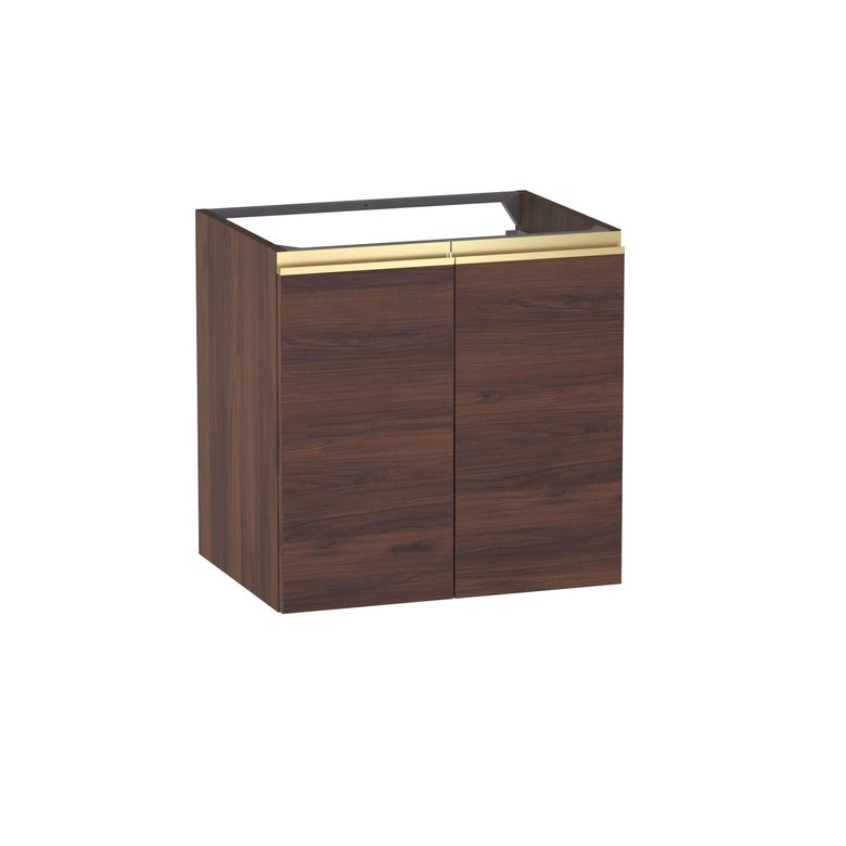 Meuble sous-vasque L.60 cm, 2 portes, décor naturel FORMEO