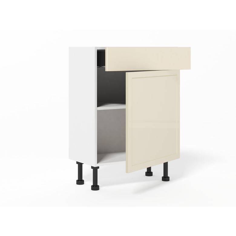 Meuble bas gain de place 1 porte, 1 tiroir, 1 tablette
