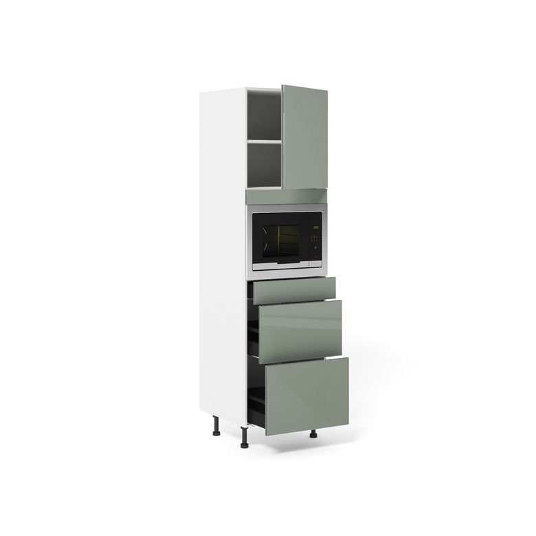 Meuble Colonne Niche H45 cm 2 casseroliers+1 tiroir+1porte