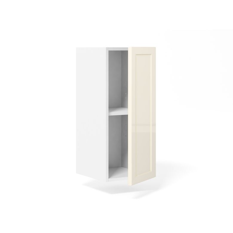 Meuble haut de rangement H.77 cm petite largeur 1 porte, 1 tablette