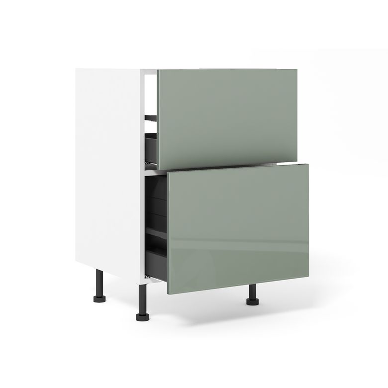 Sous évier tri sélectif duo Nuances céladon brillant H92xL60xP63 Main Image